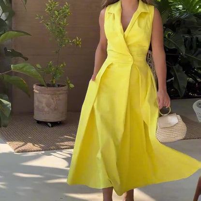 Amaia | Vestido midi con cuello en V