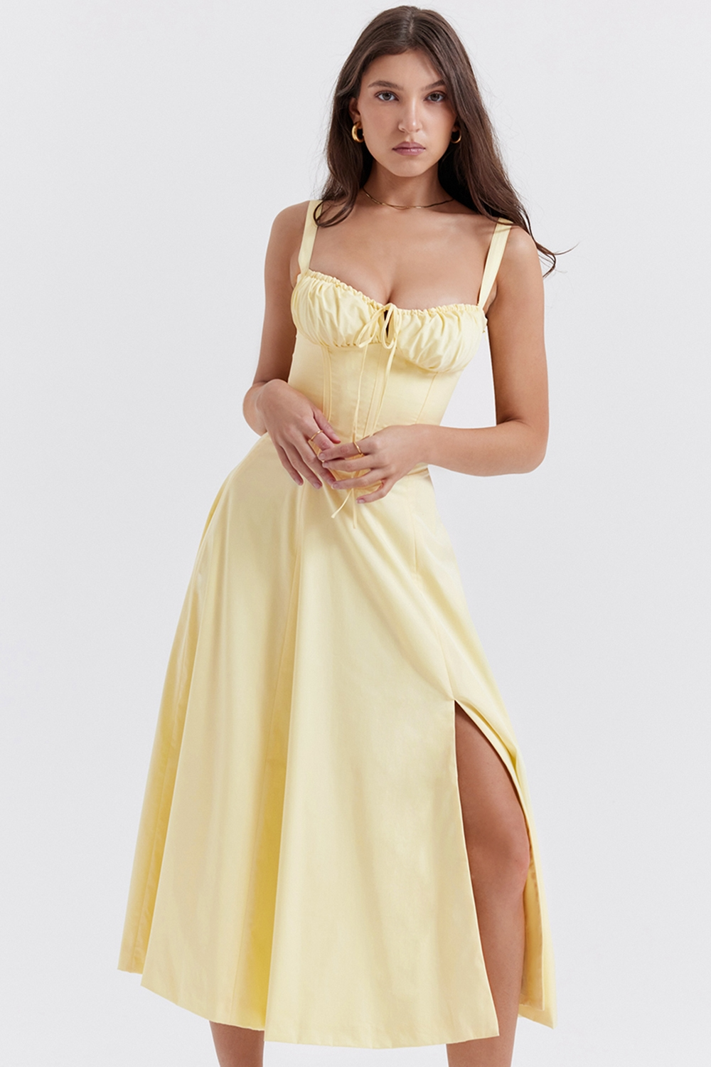 Vivienne™ | Vestido midi romántico con corsé