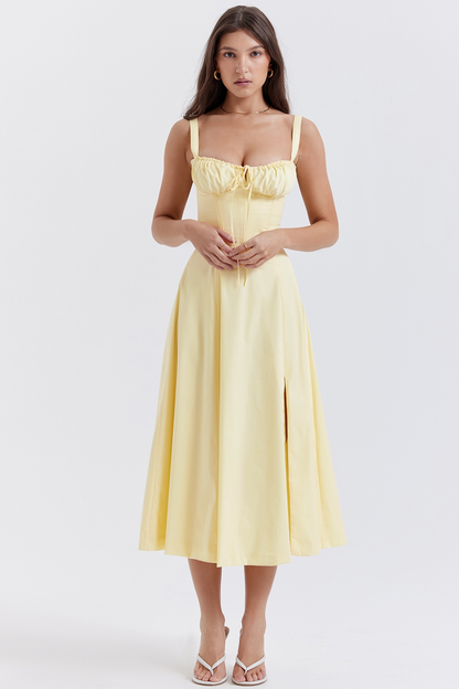 Vivienne™ | Vestido midi romántico con corsé