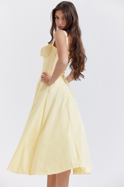 Vivienne™ | Vestido midi romántico con corsé
