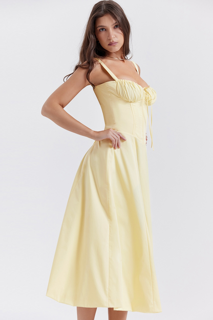 Vivienne™ | Vestido midi romántico con corsé