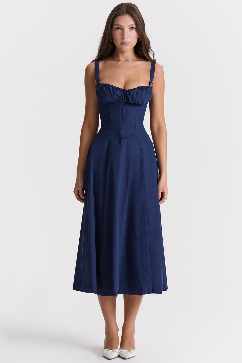 Vivienne™ | Vestido midi romántico con corsé