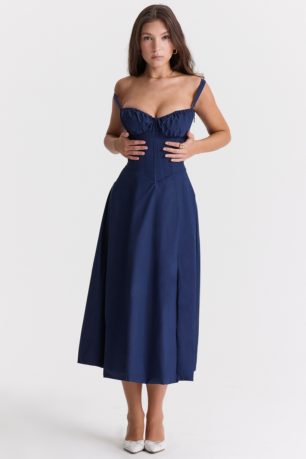 Vivienne™ | Vestido midi romántico con corsé