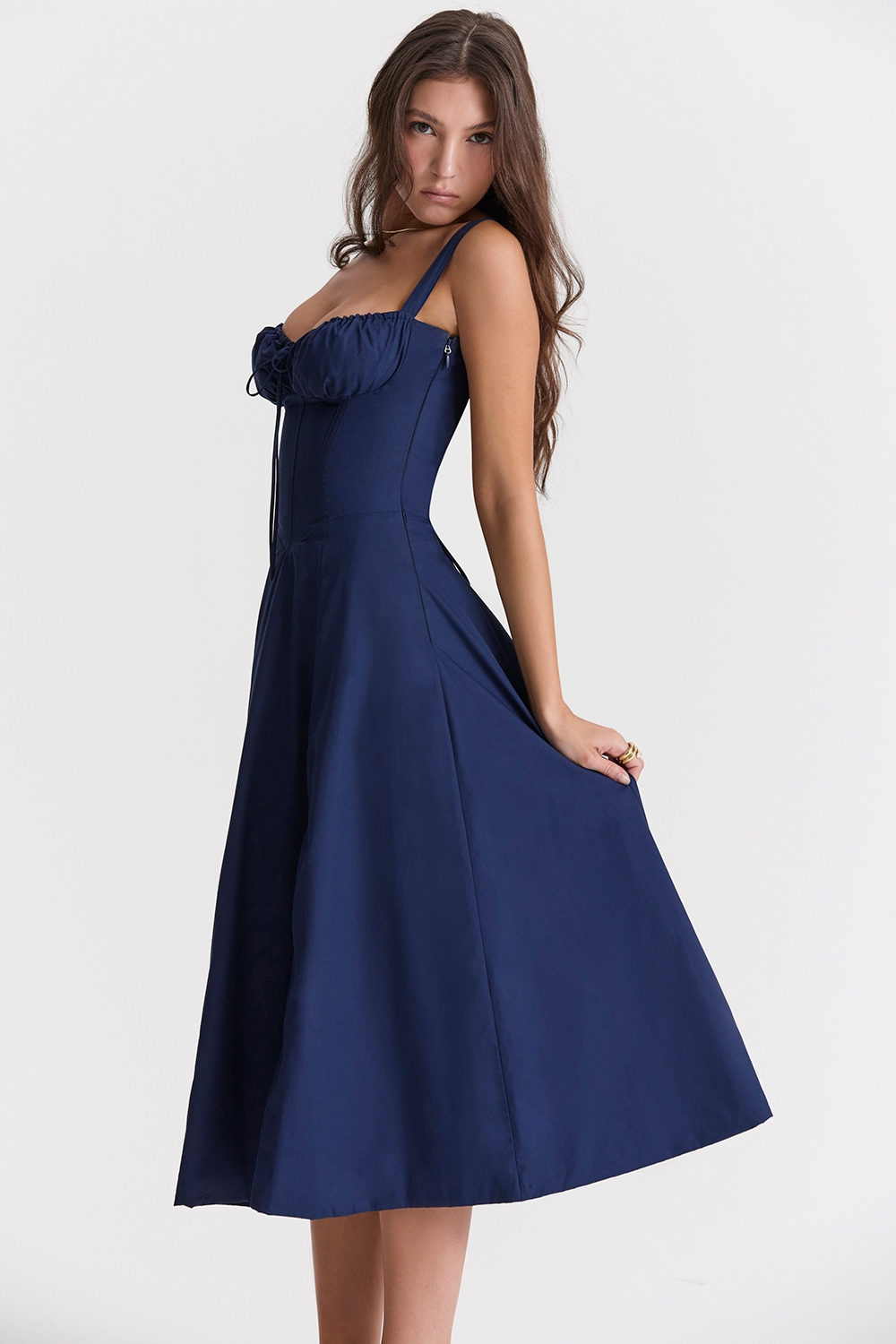 Vivienne™ | Vestido midi romántico con corsé