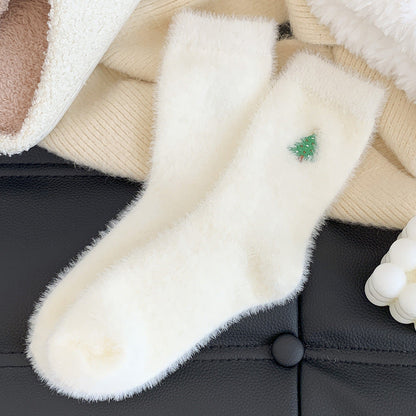 Peludo navideño, paquete de 5, blanco
