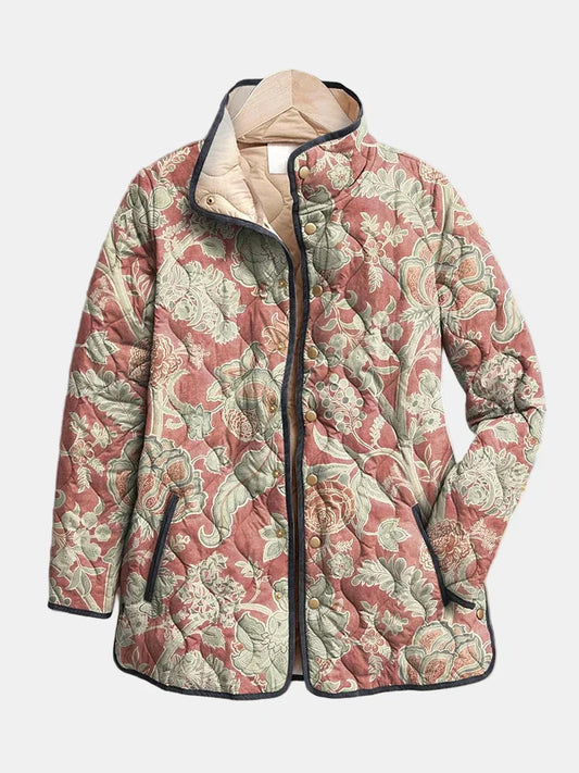 Naya | Chaqueta acolchada informal con estampado floral vintage