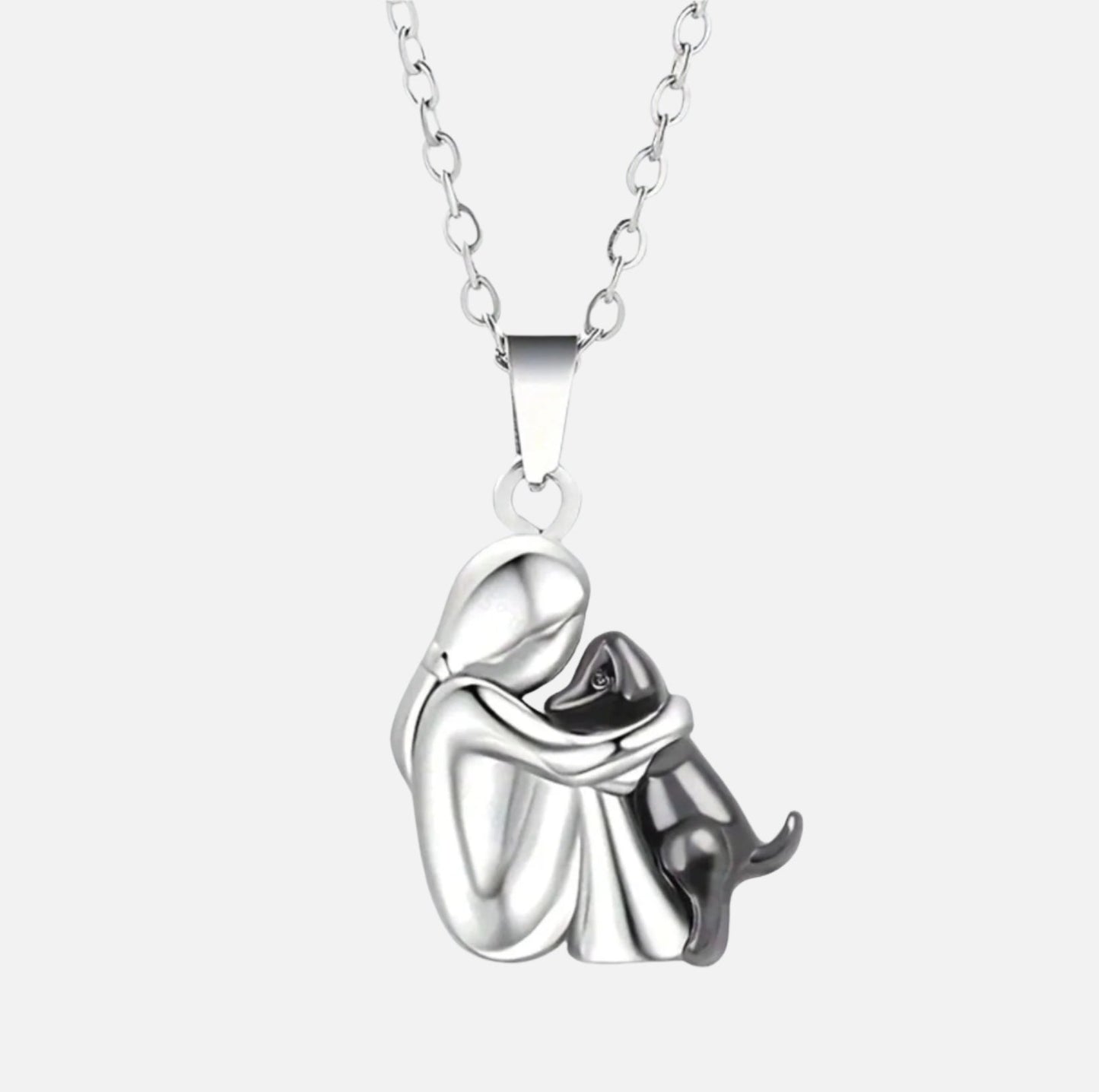 Collar con colgante de abrazo