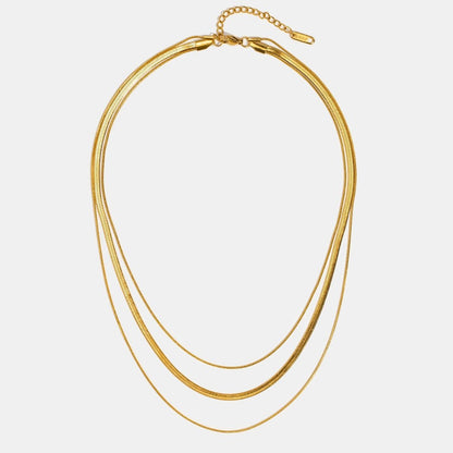 Collar de cadena multicapa de oro