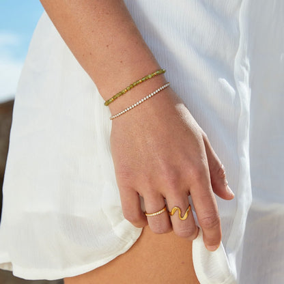Anillo de onda dorada