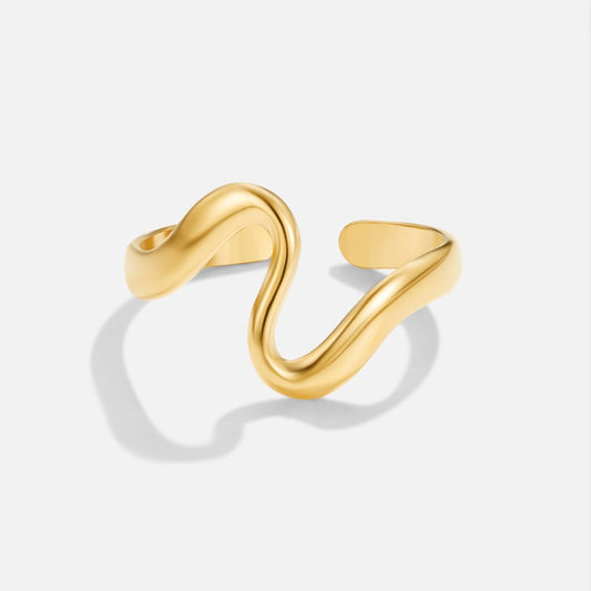 Anillo de onda dorada