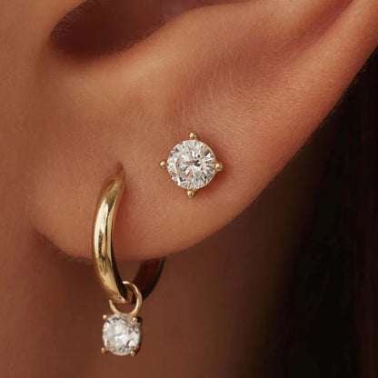 Pendientes con piedra Larmes de Lune