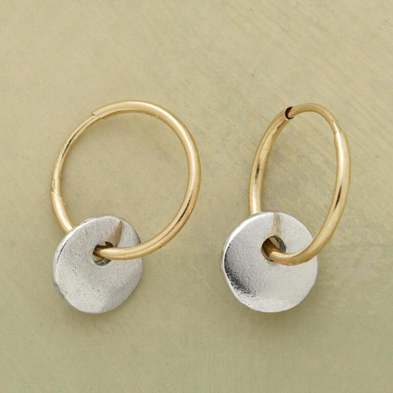 Pendientes de aro elegantes hechos a mano 