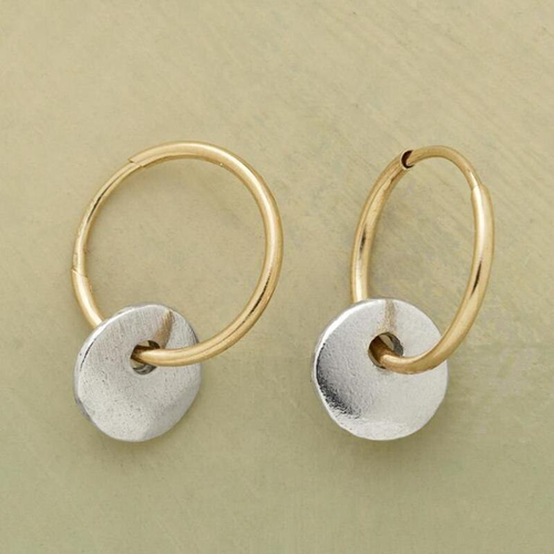 Pendientes de aro elegantes hechos a mano 