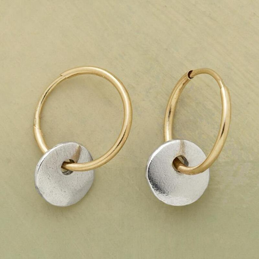 Pendientes de aro elegantes hechos a mano 