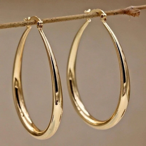 Pendientes de aro de oro vintage 