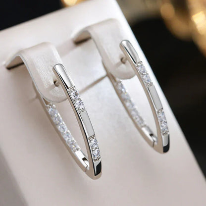 Pendientes elegantes de circonita Sylvia 