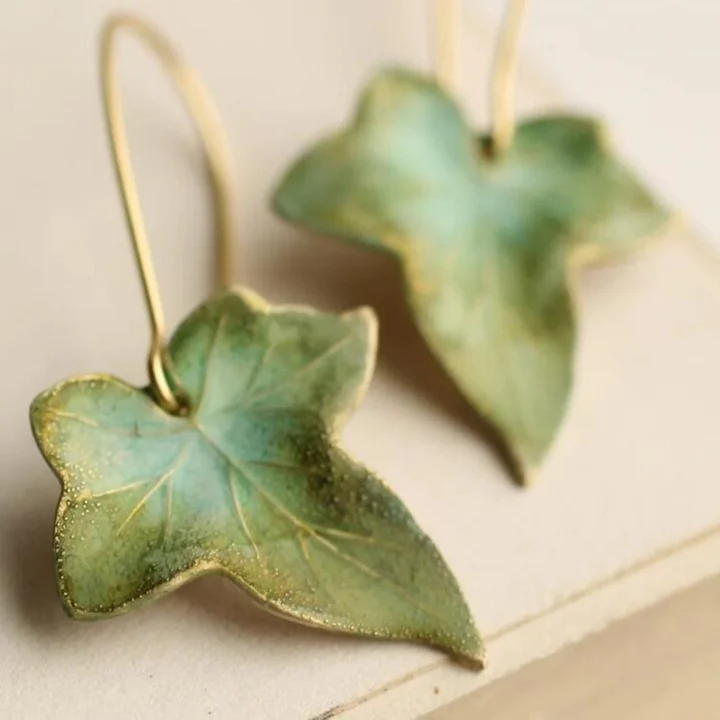 Elegancia - Pendientes de hoja vintage 