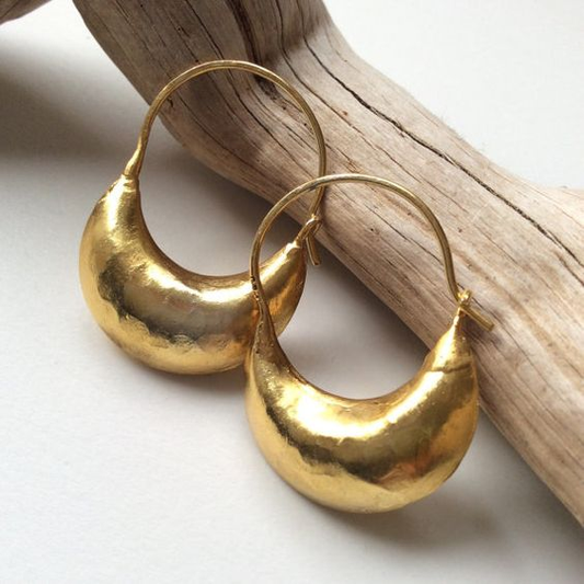 Pendientes vintage de cesta de oro 