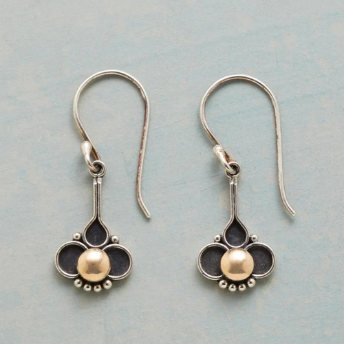 Pendientes de Plata con Trébol y Perlas 