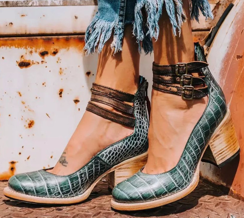 Ginevra™ | Tacones de múltiples tiras con tacón grueso