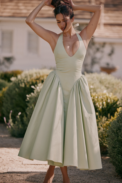Zinnia™ | Vestido midi fruncido 