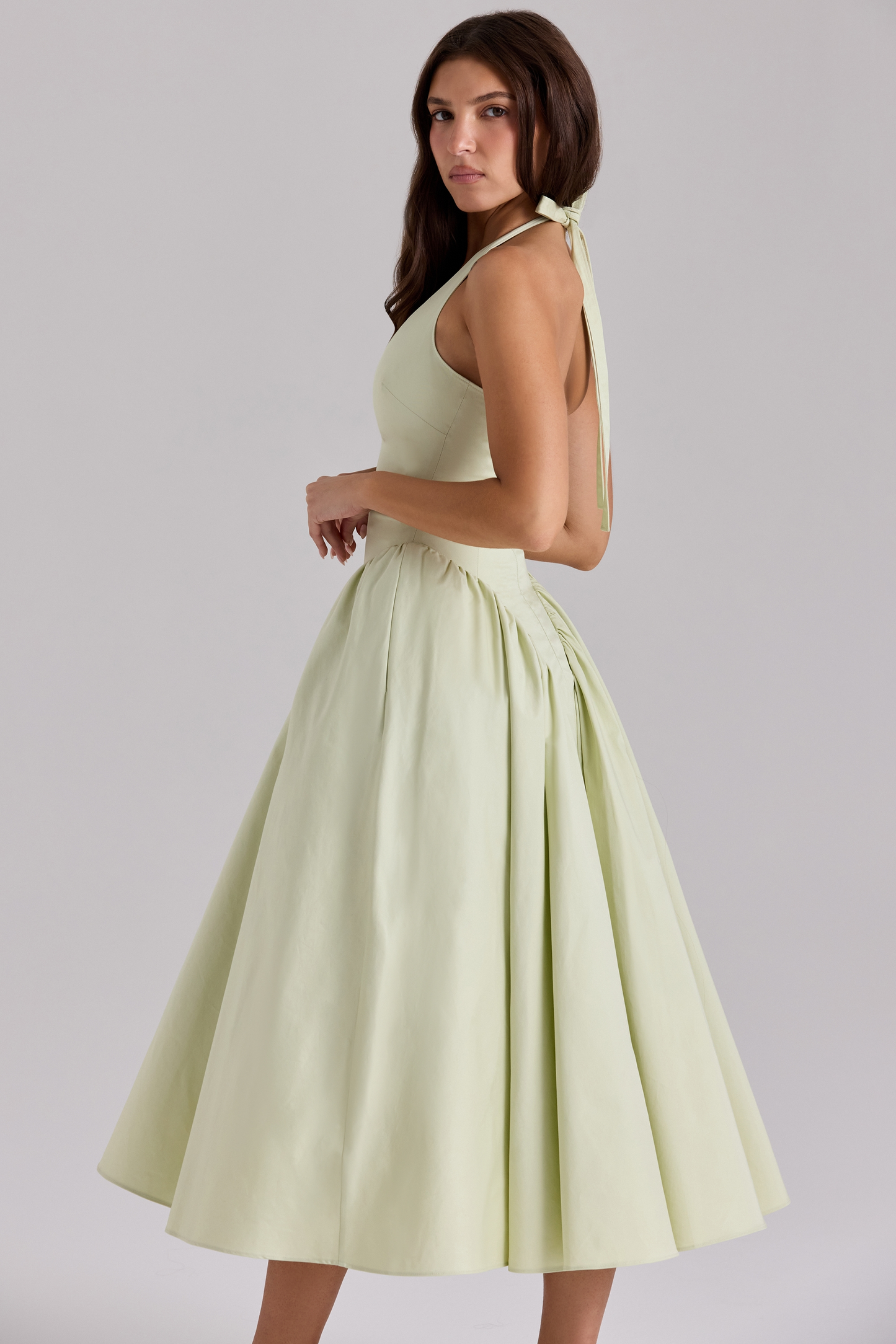Zinnia™ | Vestido midi fruncido 