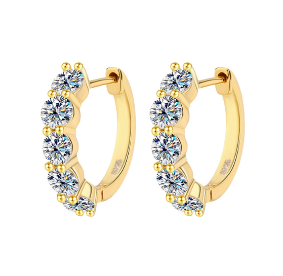 Pendientes Carol con cuatro piedras
