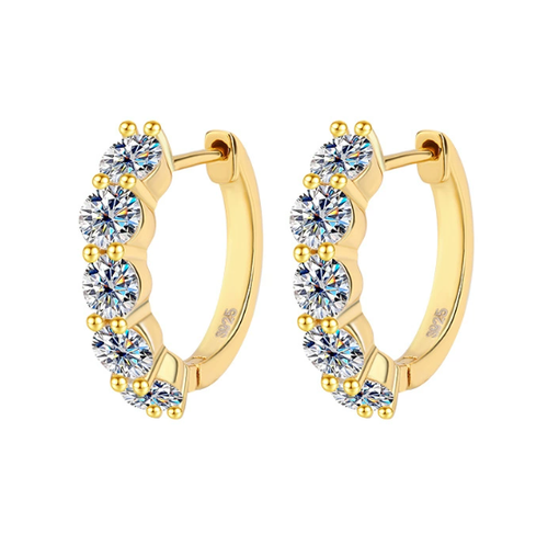 Pendientes Carol con cuatro piedras
