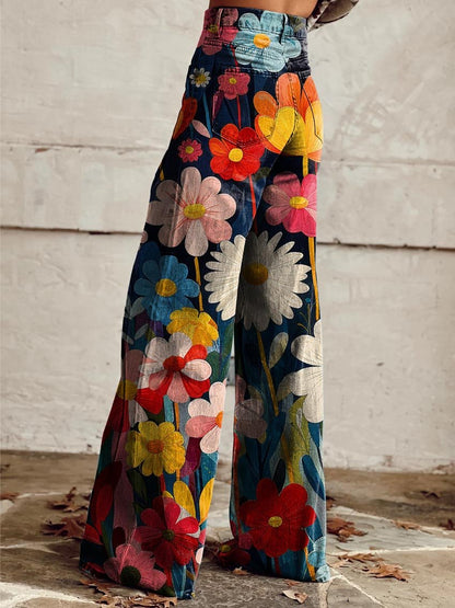 Jea | Pantalones elegantes con estampado floral moderno