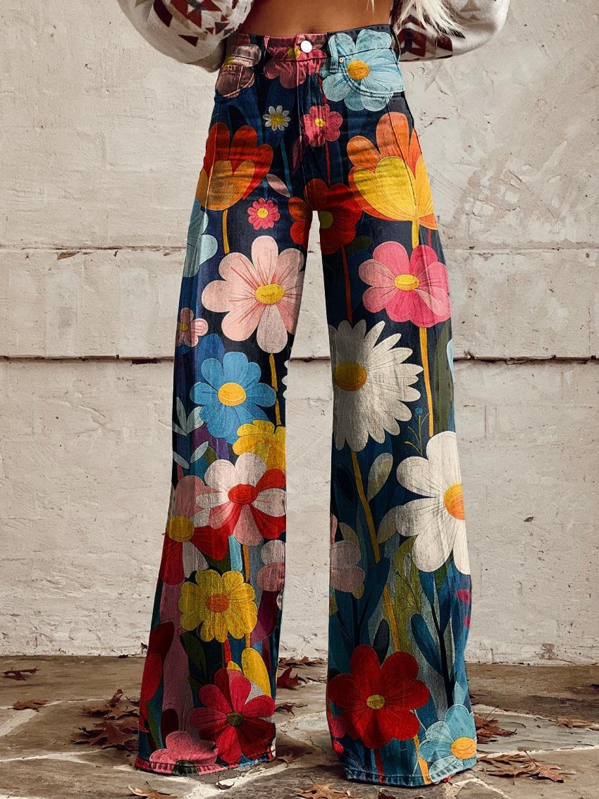 Jea | Pantalones elegantes con estampado floral moderno