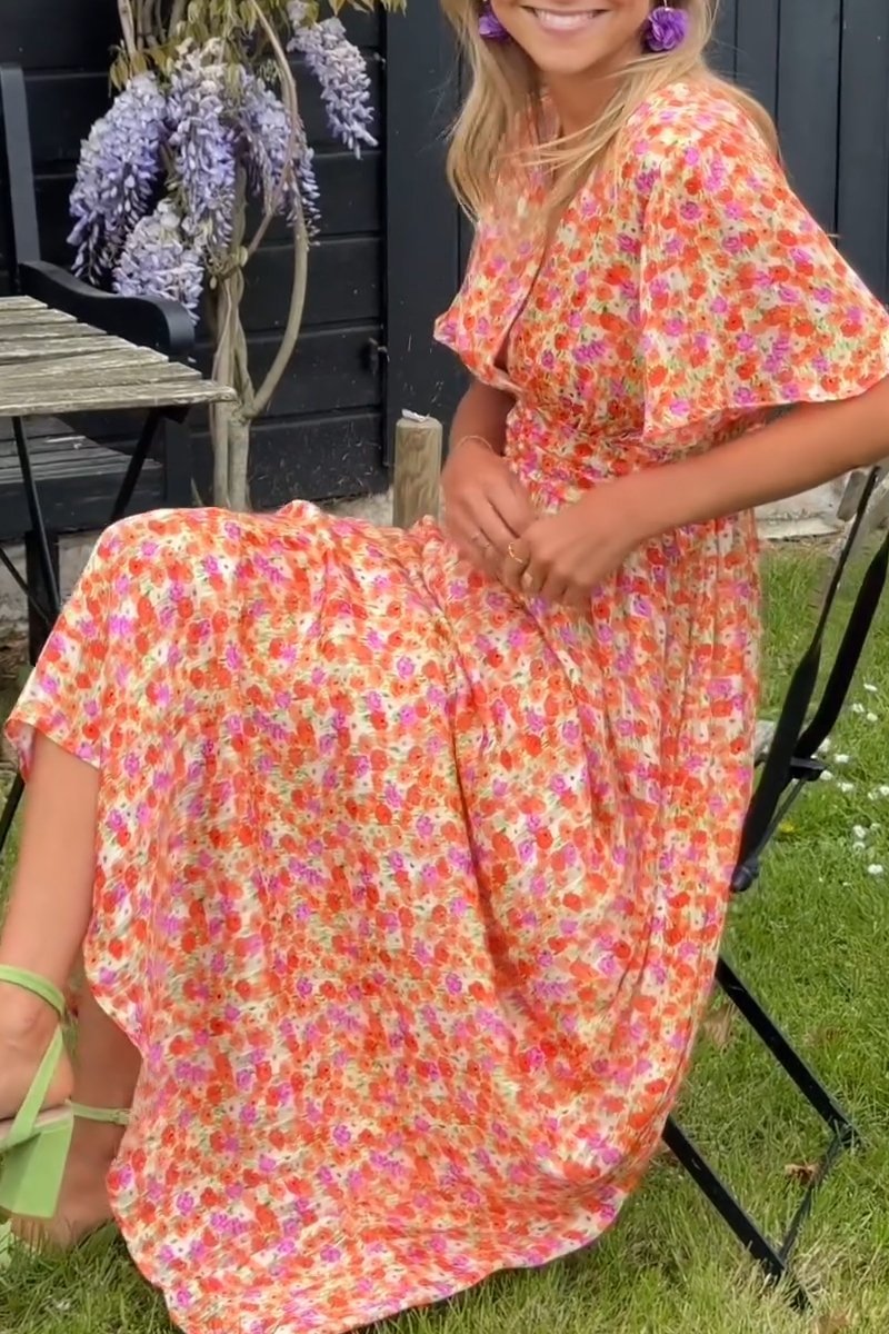 Paula - Vestido largo con estampado floral