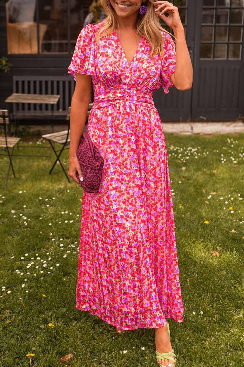 Paula - Vestido largo con estampado floral