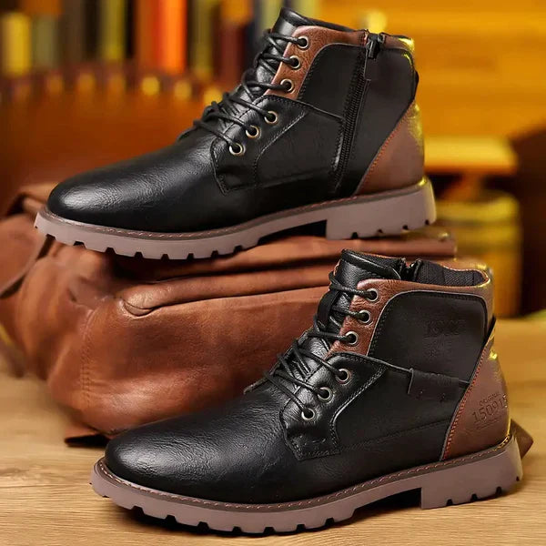 Jethro | Botas con cordones de piel resistente
