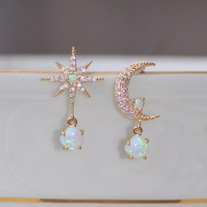 Pendientes de perlas clásicas de estrella 