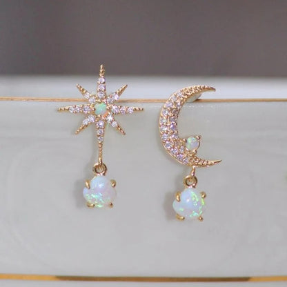 Pendientes de perlas clásicas de estrella 