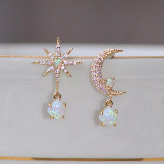 Pendientes de perlas clásicas de estrella 