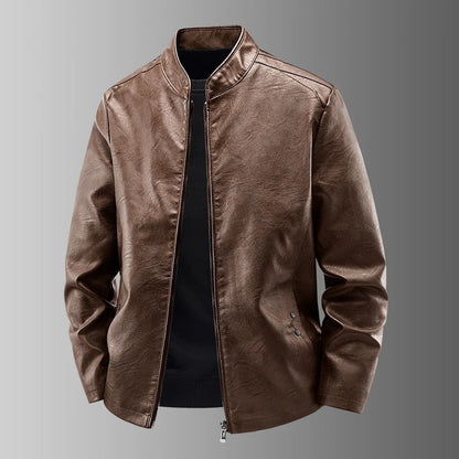 Chaqueta de motociclista de cuero Leo