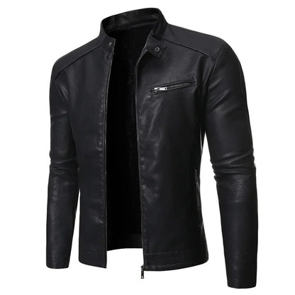 Chaqueta de cuero elegante