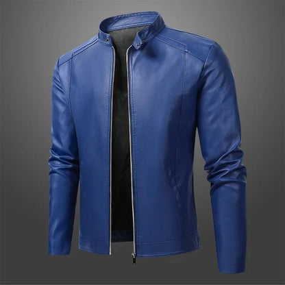 Chaqueta de cuero de motociclista Max para hombre