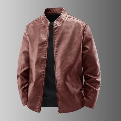 Chaqueta de motociclista de cuero Leo