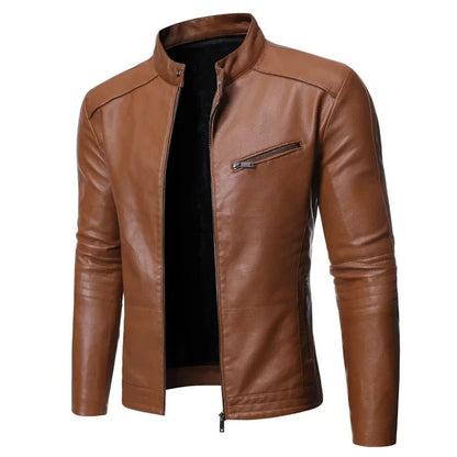 Chaqueta de cuero elegante