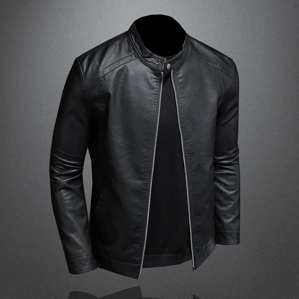 Chaqueta de cuero clásica