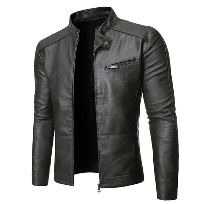 Chaqueta de cuero elegante