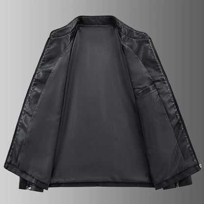 Chaqueta de motociclista de cuero Leo
