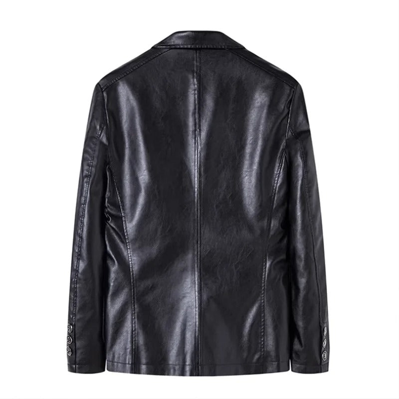 Chaqueta de cuero informal de negocios