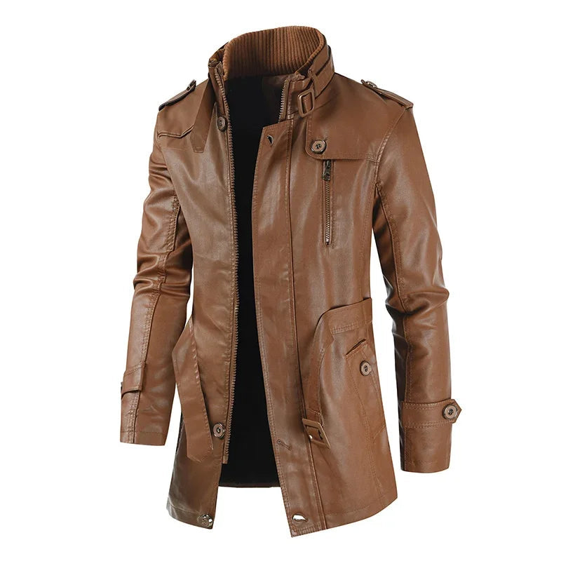 Chaqueta de motociclista de cuero Mark Long