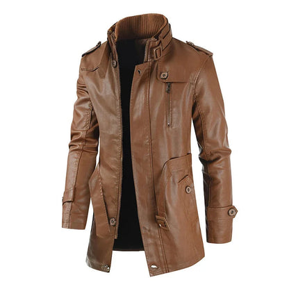 Chaqueta de motociclista de cuero Mark Long