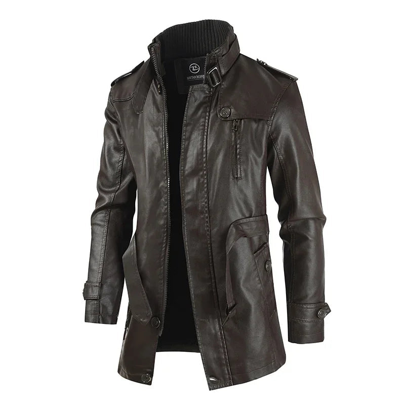 Chaqueta de motociclista de cuero Mark Long