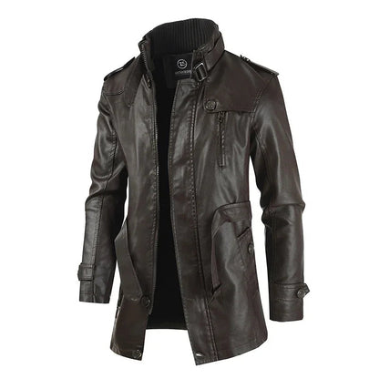 Chaqueta de motociclista de cuero Mark Long