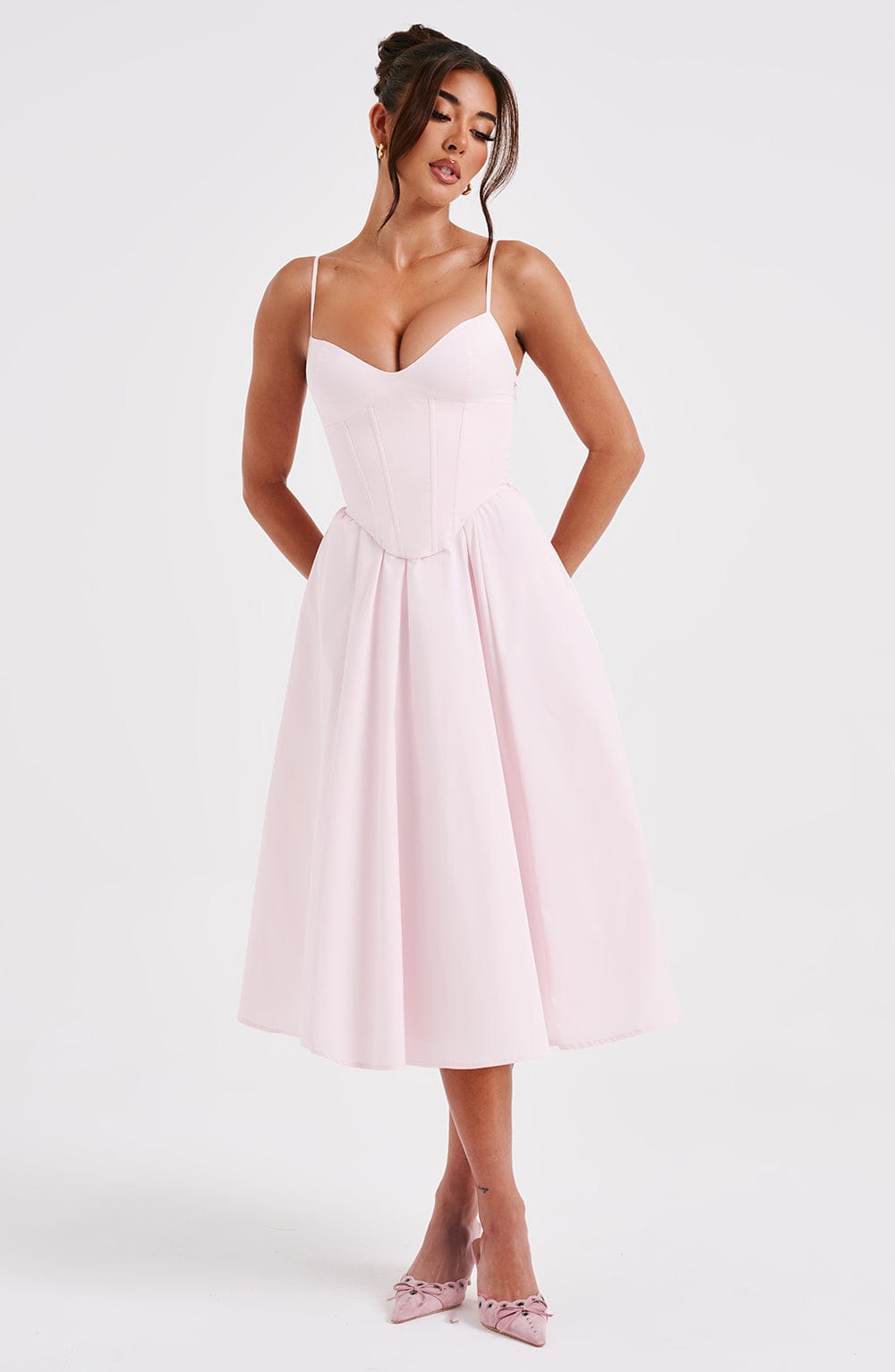 Grace™ | Vestido midi con corsé 